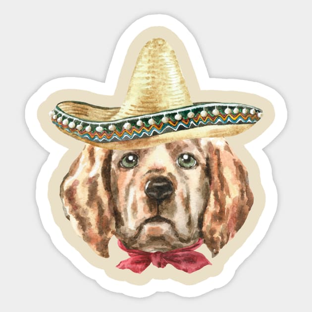 Amigo Your Mexican Doggo Sticker by LaarniGallery